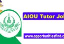 Aiou Tutor Registration 2022 | Aiou Tutor Jobs – Details