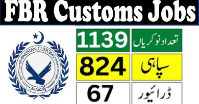1139 Posts – FBR Customs Jobs 2023 | Latest Advertisement BPS-1 to 15