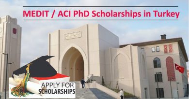 MEDIT / ACI PhD Scholarships in Turkey 2023-24 - Application