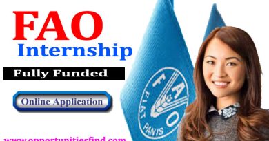 FAO Internship Program 2023 (Fully Funded) International Students Apply
